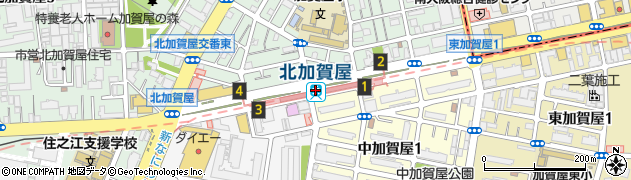 北加賀屋駅周辺の地図
