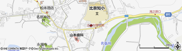 三重県名張市下比奈知1433周辺の地図