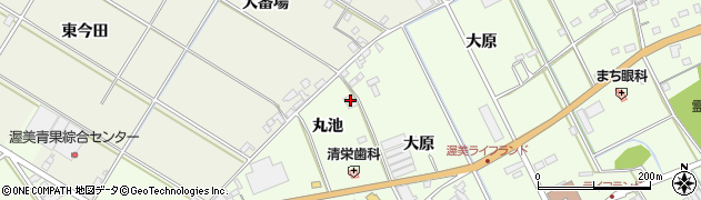 愛知県田原市保美町丸池周辺の地図