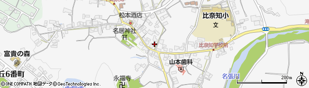 三重県名張市下比奈知1870周辺の地図