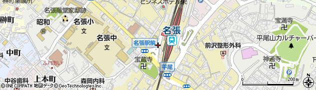 近鉄名張駅前周辺の地図