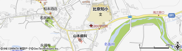 三重県名張市下比奈知1444周辺の地図