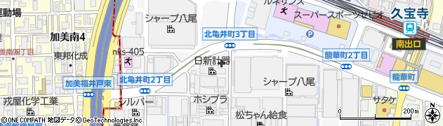 大阪府八尾市北亀井町3丁目周辺の地図