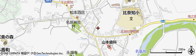 三重県名張市下比奈知1837周辺の地図