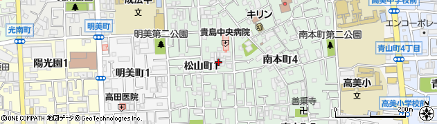 大阪府八尾市松山町1丁目4周辺の地図
