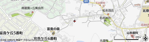三重県名張市下比奈知2075周辺の地図