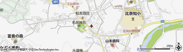 三重県名張市下比奈知1866周辺の地図