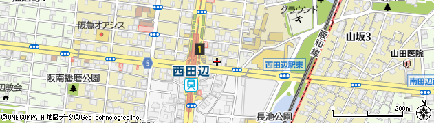 山海倶楽部 西田辺店周辺の地図