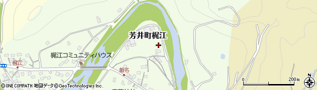 岡山県井原市芳井町梶江周辺の地図
