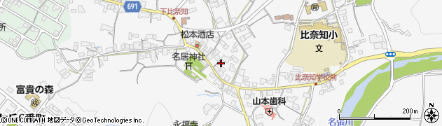 三重県名張市下比奈知1862周辺の地図