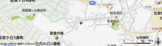 三重県名張市下比奈知2077周辺の地図