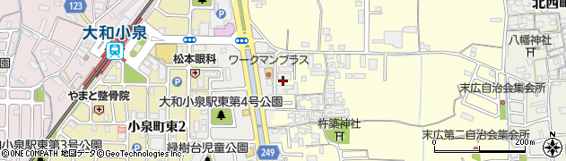 奈良県大和郡山市小林町194周辺の地図