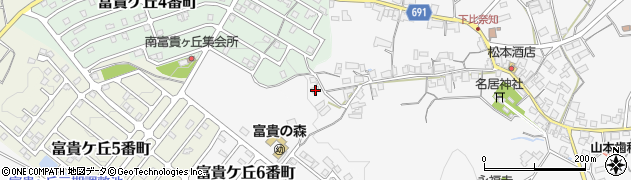 三重県名張市下比奈知2581周辺の地図
