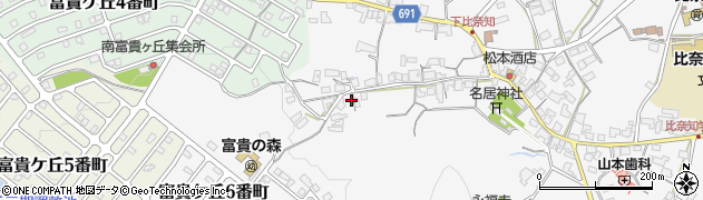 三重県名張市下比奈知2074周辺の地図