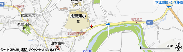 三重県名張市下比奈知1463周辺の地図