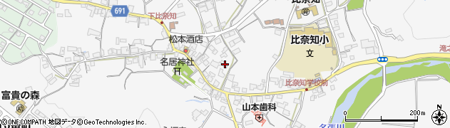 三重県名張市下比奈知1871周辺の地図