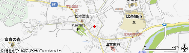 三重県名張市下比奈知1858周辺の地図