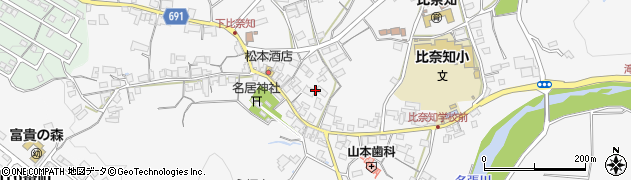 三重県名張市下比奈知1842周辺の地図