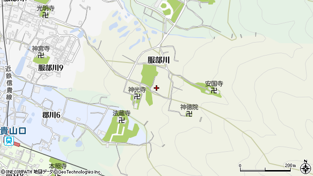 〒581-0865 大阪府八尾市服部川の地図