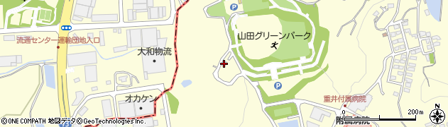 岡山市役所都市整備局　山田グリーンパーク周辺の地図