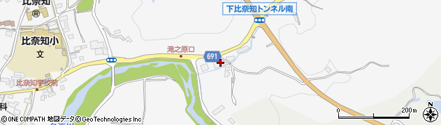 三重県名張市下比奈知3694周辺の地図