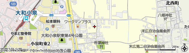 奈良県大和郡山市小林町187周辺の地図