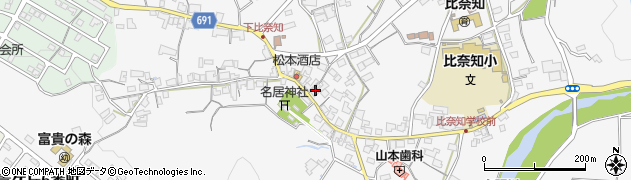 三重県名張市下比奈知1864周辺の地図