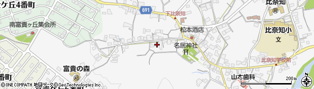 三重県名張市下比奈知2086周辺の地図
