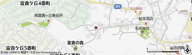三重県名張市下比奈知2579周辺の地図