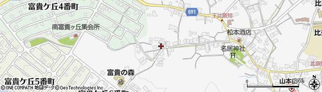 三重県名張市下比奈知2578周辺の地図