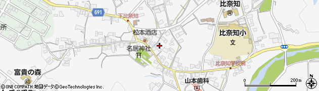 三重県名張市下比奈知1855周辺の地図