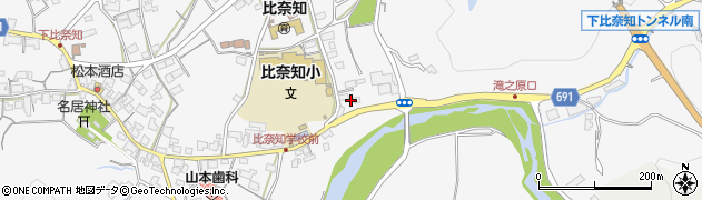 三重県名張市下比奈知1464周辺の地図