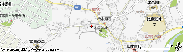 三重県名張市下比奈知2091周辺の地図