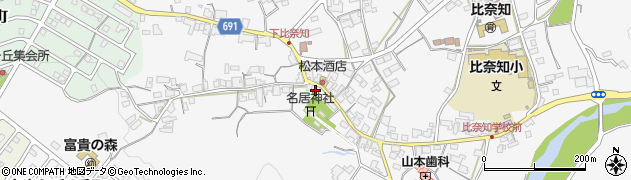 三重県名張市下比奈知2093周辺の地図
