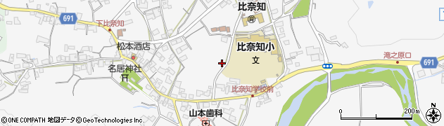 三重県名張市下比奈知1817周辺の地図