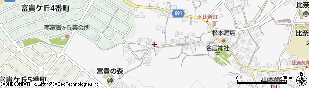 三重県名張市下比奈知2556周辺の地図