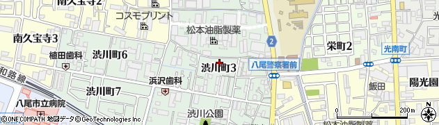 大阪府八尾市渋川町周辺の地図