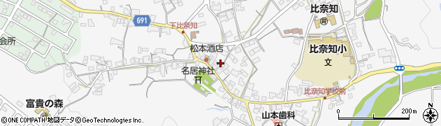三重県名張市下比奈知2097周辺の地図