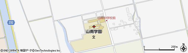 岡山市立山南学園周辺の地図