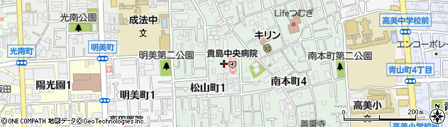 大阪府八尾市松山町1丁目3周辺の地図