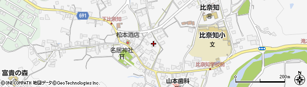 三重県名張市下比奈知1845周辺の地図