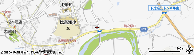 三重県名張市下比奈知1476周辺の地図