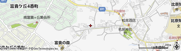 三重県名張市下比奈知2555周辺の地図