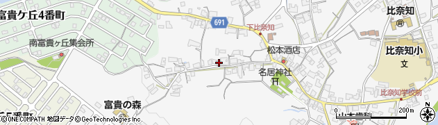 三重県名張市下比奈知2543周辺の地図