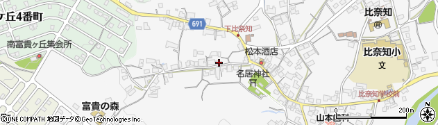 三重県名張市下比奈知2535周辺の地図