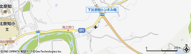 三重県名張市下比奈知3634周辺の地図