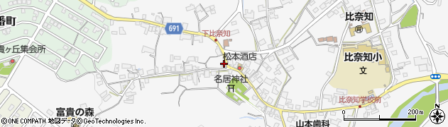三重県名張市下比奈知2407周辺の地図