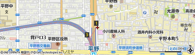 日産レンタカー平野店周辺の地図