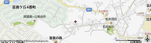 三重県名張市下比奈知2558周辺の地図