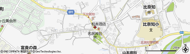三重県名張市下比奈知2094周辺の地図
